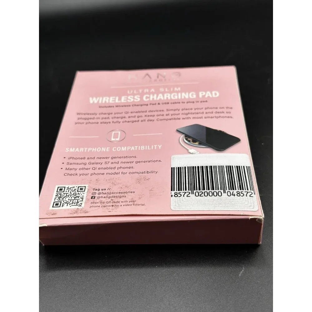 Hang‎ Accessories Ultra Slim Wireless Charging Pad New Box Damage iPhone Android